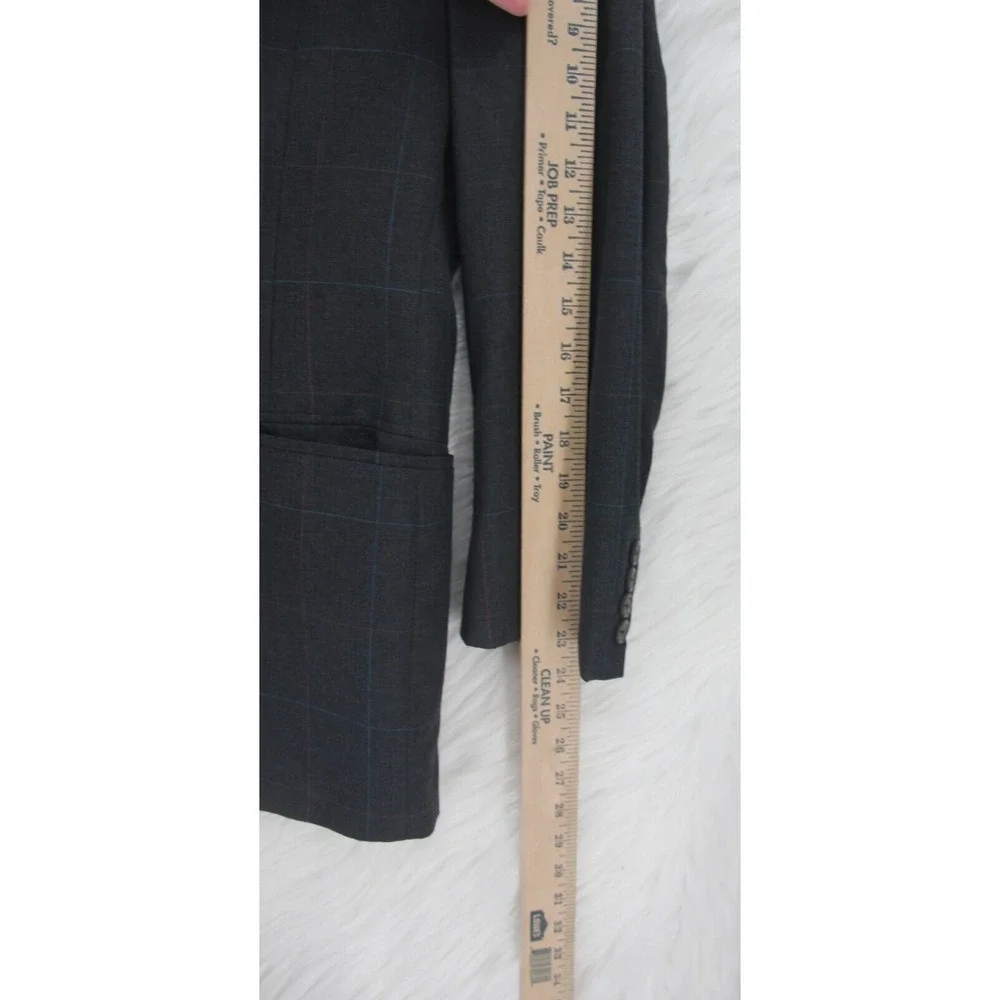 Polo University Club Blazer 40R Gray Windowpane Ralph Lauren Logo USA Sport Coat